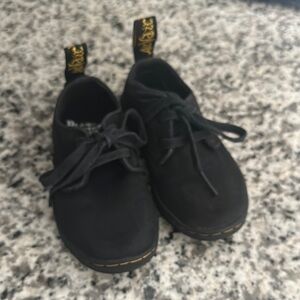 DR MARTENS KACY BLACK CANVAS SHOE Toddler SZ 7 Air Wair Bouncing Rubber Soles.